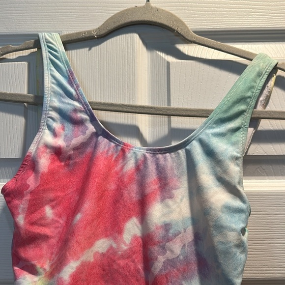 Slunks Tie Dye One-Piece Cheeky Swimsuit S bathing suit volleyball - Picture 4 of 8